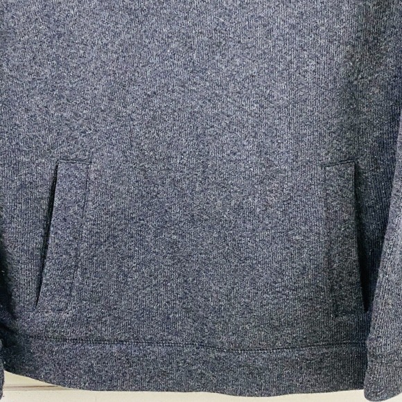 Womens M J.Crew Funnel Neck Sweatshirt Heather Charcoal Front Pocket #E0820 - Picture 3 of 6